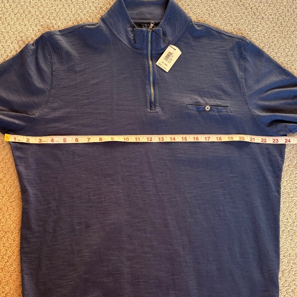 Johnnie-O Keane quarter zip pullover Large blue - Picture 10 of 16